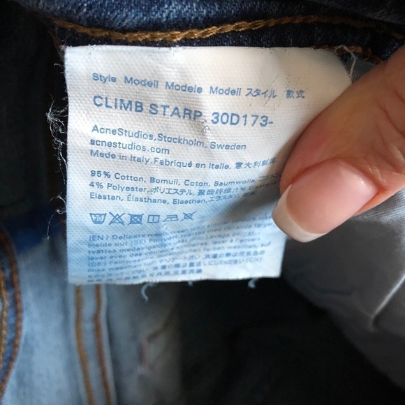 Acne Studios Bla Konst Climp Starp Skinny Jeans - Picture 7 of 12